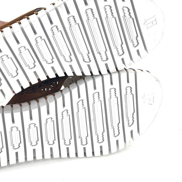 Ilse Jacobsen Tulip Criss Cross Slide Sandals 10 Tan Brown Flat Comfort - Picture 5 of 6